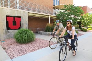 University of Utah Office of Sustainability using active transportation to get to campus